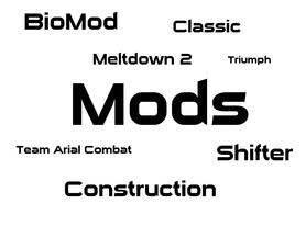 Picture of different words related to Modding