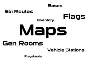 Picture of diferent words related to mapping
